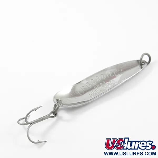 Luhr Jensen Krocodile DIE #4, młotkowany nikiel/niebieski, 14 g błystka wahadłowa #2683