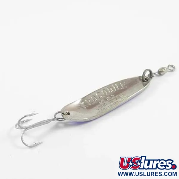 Luhr Jensen Krocodile DIE #3, nikiel/niebieski, 14 g błystka wahadłowa #2715