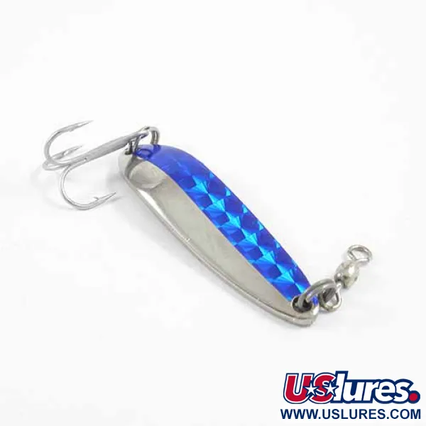 Luhr Jensen Krocodile DIE #3, nikiel/niebieski, 14 g błystka wahadłowa #2715