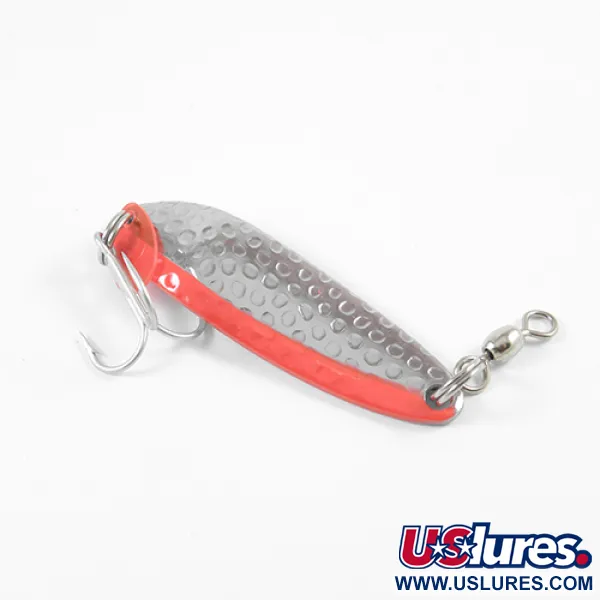 Luhr Jensen Krocodile DIE #3, nikiel młotkowany/czerwony, 10 g błystka wahadłowa #2734