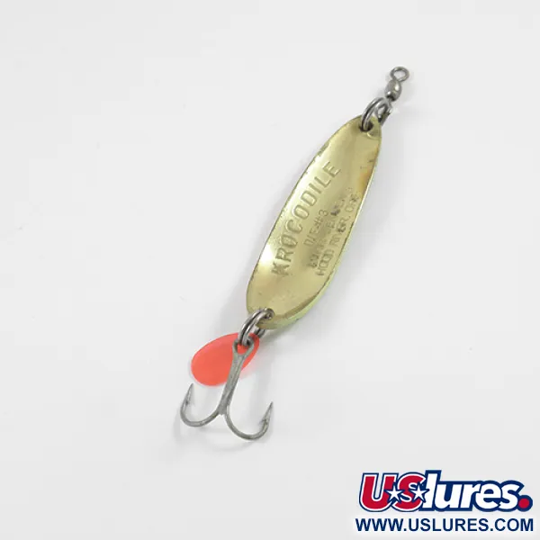 Luhr Jensen Krocodile DIE #3, Ognisty Tygrys (Fire Tiger)/mosiądz, 14 g błystka wahadłowa #2736