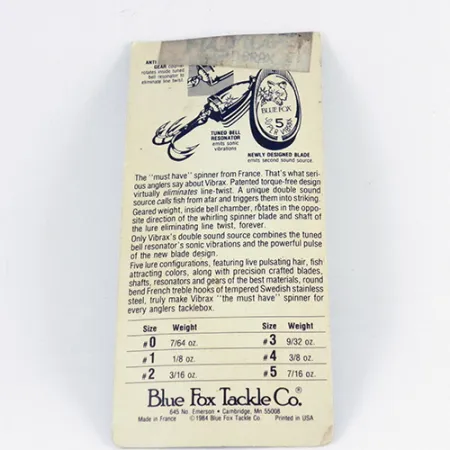 Blue Fox Super Vibrax 3, 8 g błystka obrotowa #2848