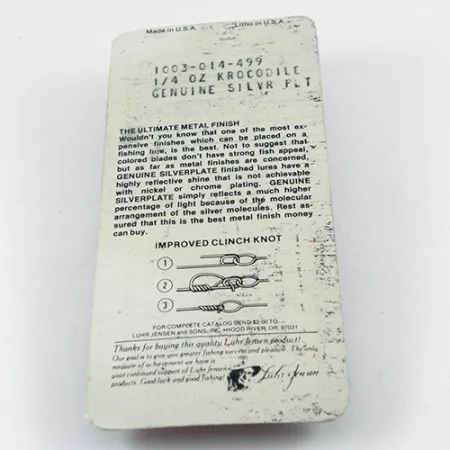 Luhr Jensen Krocodile DIE #3, nikiel, 10 g błystka wahadłowa #2881