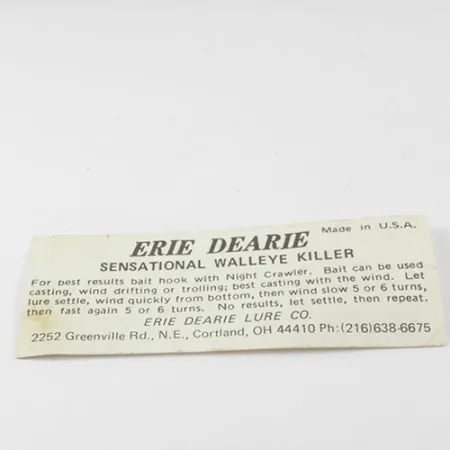 Erie Dearie Walleye Killer, nikiel/czerwony, 12 g błystka obrotowa #2932