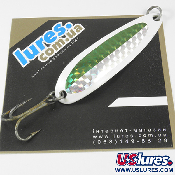 Luhr Jensen Krocodile DIE #5, biały/zielony/żółty, 23 g błystka wahadłowa #2955