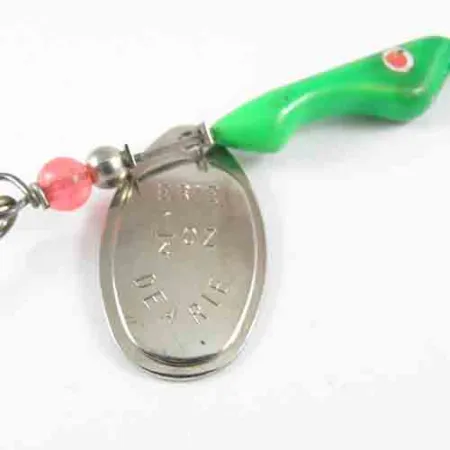 Erie Dearie Walleye Killer, przynęta na sandacza, nikiel/zielony, 9 g błystka obrotowa #2991