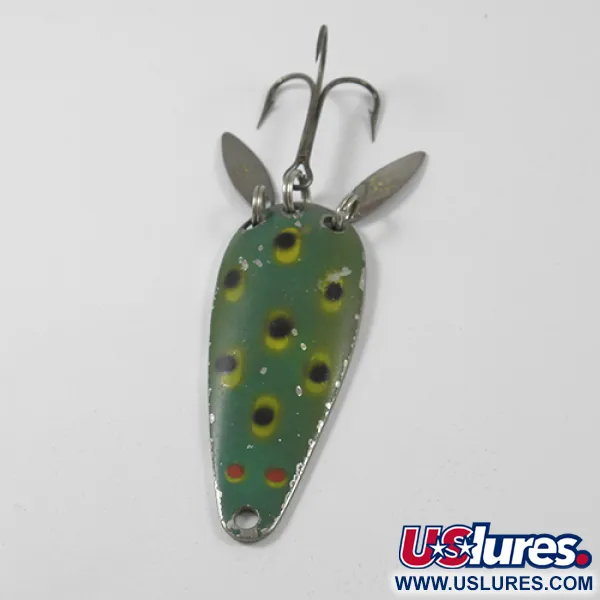 Marathon Bait Company Marathon, Żaba (zielony/żółty/nikiel), 12 g błystka wahadłowa #3016