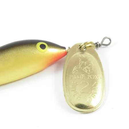Blue Fox Vibrax Minnow Spin 2, złoto, 7 g błystka obrotowa #3032
