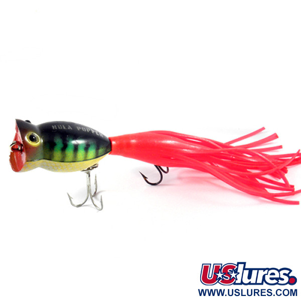  Fred Arbogast Hula Popper, Fire Tiger (Ognisty Tygrys), 8 g wobler #3078