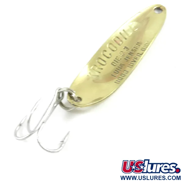 Luhr Jensen Krocodile DIE #3, młotkowany mosiądz, 10 g błystka wahadłowa #3125