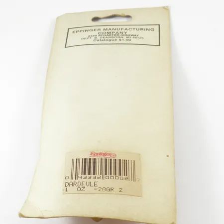 Eppinger Dardevle, czarny/biały/nikiel, 28 g błystka wahadłowa #3135