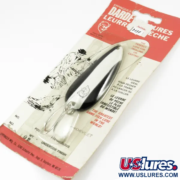 Eppinger Dardevle Dardevlet, czarny/biały/nikiel, 21 g błystka wahadłowa #3137