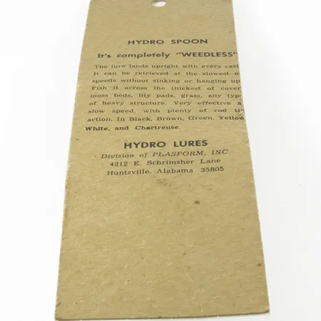 Hydro Lures ​Błystka antyzaczepowa Hydro Spoon, żółty, 17 g błystka wahadłowa #14441