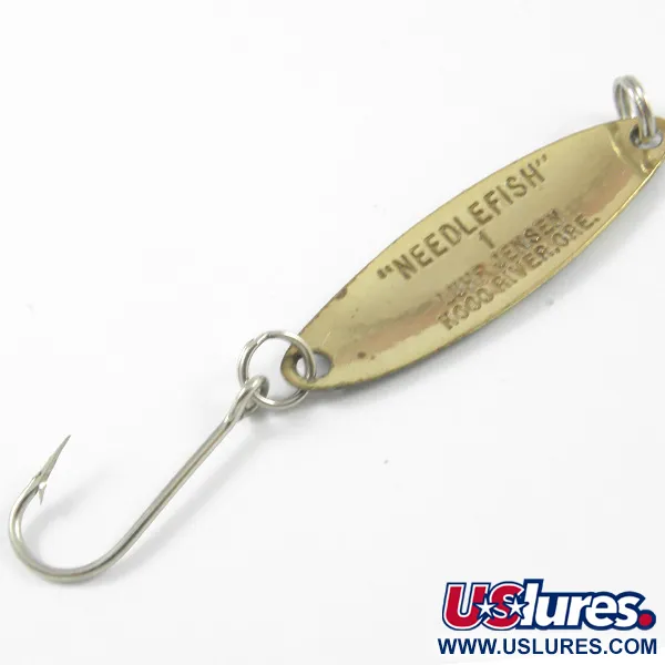 Luhr Jensen Needlefish 1, zielony/żółty/mosiądz, 2 g błystka wahadłowa #3276