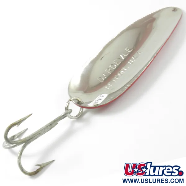 Eppinger Dardevle, czerwony/biały/nikiel, 28 g błystka wahadłowa #3307