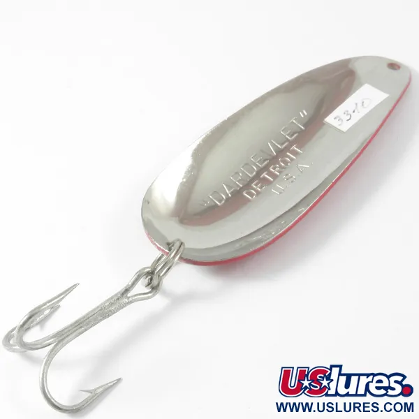 Eppinger Dardevle Dardevlet, czerwony/biały/nikiel, 21 g błystka wahadłowa #3310