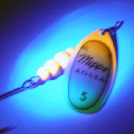 Mepps Aglia 5 Fluo UV (świeci w ultrafiolecie), Fluo UV - świeci w ultrafiolecie, 14 g błystka obrotowa #3568