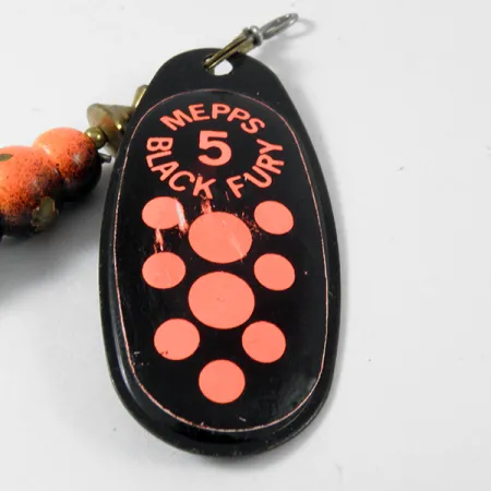 Mepps Black Fury 5, czarny/neonowy czerwony, 14 g błystka obrotowa #3576