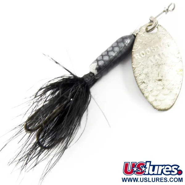 Yakima Bait Worden’s Original Rooster Tail 1, srebrny/czarny, 2,6 g błystka obrotowa #3712