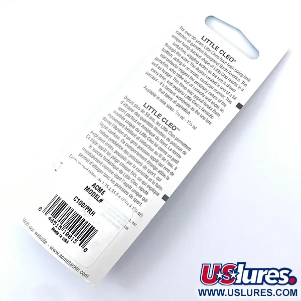  Acme Little Cleo, biały perłowy/czerwony, 9,5 g błystka wahadłowa #3800