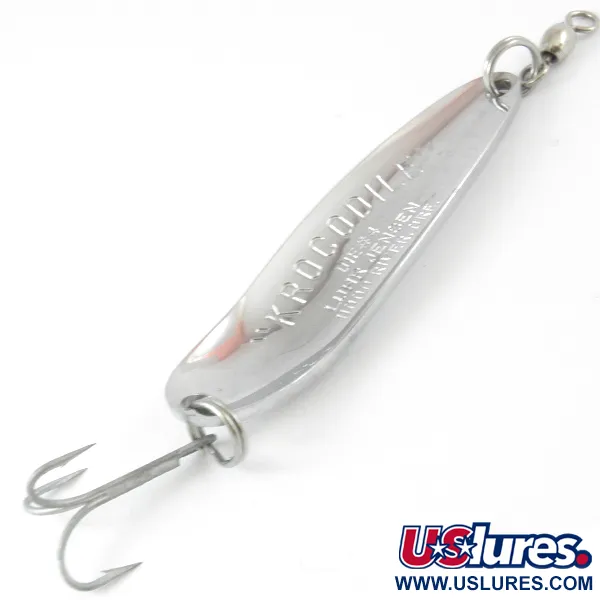 Luhr Jensen Krocodile DIE #4, nikiel/hologram, 21 g błystka wahadłowa #3867