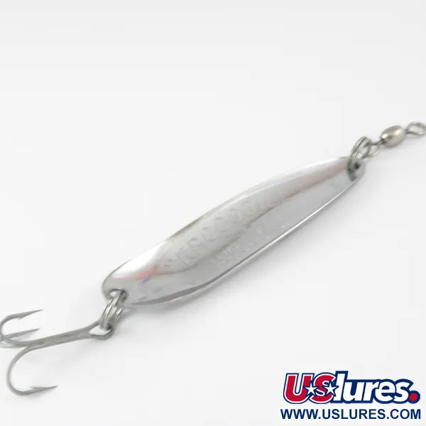 Luhr Jensen Krocodile DIE #4, młotkowany nikiel/niebieski, 14 g błystka wahadłowa #3874