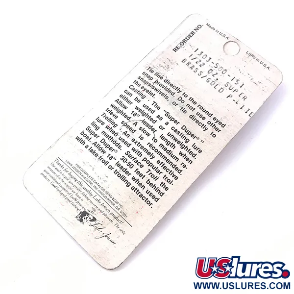 Luhr Jensen Super-Duper 500, złoty/czerwony, 1,4 g błystka wahadłowa #3932