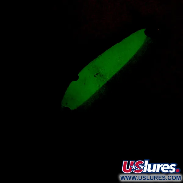 Luhr Jensen Krocodile DIE #3 (świeci w ciemności), biały/niebieski/nikiel, 10 g błystka wahadłowa #3967