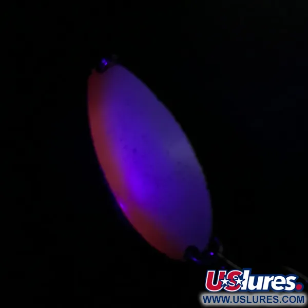 Seneca Little Cleo (Hula Girl, UV - świeci w ultrafiolecie), perłowobiały/niklowo/pomarańczowy pasek UV - świeci w świetle ultrafioletowym, 14 g błystka wahadłowa #3970