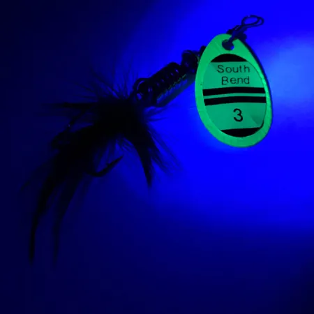 South Bend 3 UV (świeci w ultrafiolecie), zielony UV - świeci w ultrafiolecie, 7 g błystka obrotowa #4186