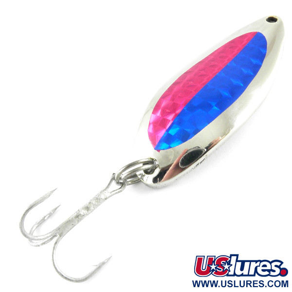 Luhr Jensen Little Jewel, nikiel/niebieski/różowy, 21 g błystka wahadłowa #4295