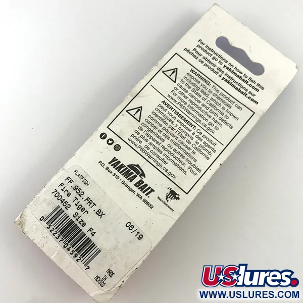 Yakima Bait FlatFish, Fire Tiger (Ognisty Tygrys), 4 g błystka obrotowa #4323