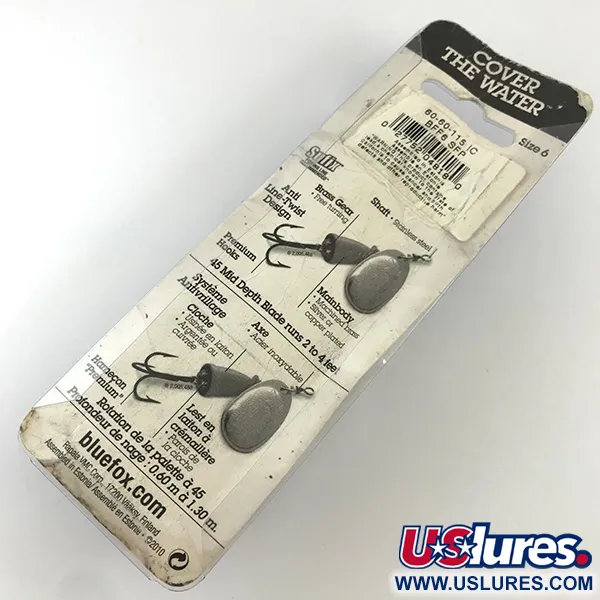 Blue Fox Super Vibrax 6 Fluo UV (świeci w ultrafiolecie), srebro, 18 g błystka obrotowa #4327