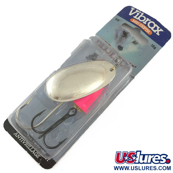  Blue Fox Super Vibrax 6 Fluo UV (świeci w ultrafiolecie), srebro, 18 g błystka obrotowa #4327