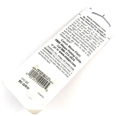 Mepps Aglia 0, czerwony/biały, 2,5 g błystka obrotowa #4364