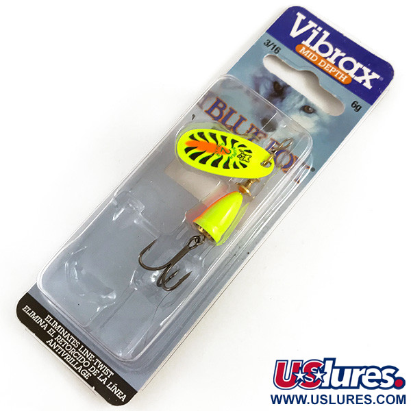  Blue Fox Super Vibrax 2 UV (świeci w ultrafiolecie), Chartreuse UV - świeci w świetle ultrafioletowym, 6 g błystka obrotowa #4403