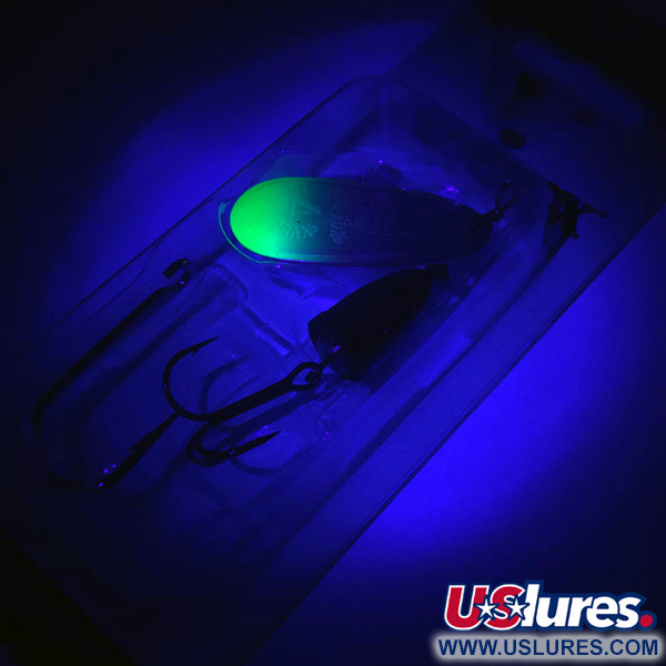  Blue Fox Super Vibrax 4 UV (świeci w ultrafiolecie), nikiel/czarny/żółty, 10 g błystka obrotowa #4367