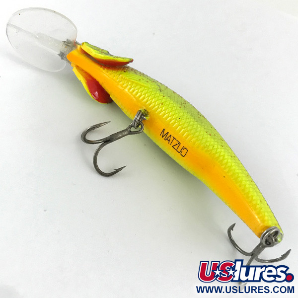  Matzuo Kinchou Minnow, Chartreuse/Fioletowy, 9 g wobler #4458