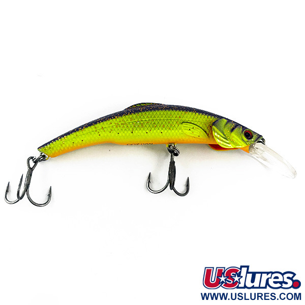  Matzuo Kinchou Minnow, Chartreuse/Fioletowy, 9 g wobler #4458