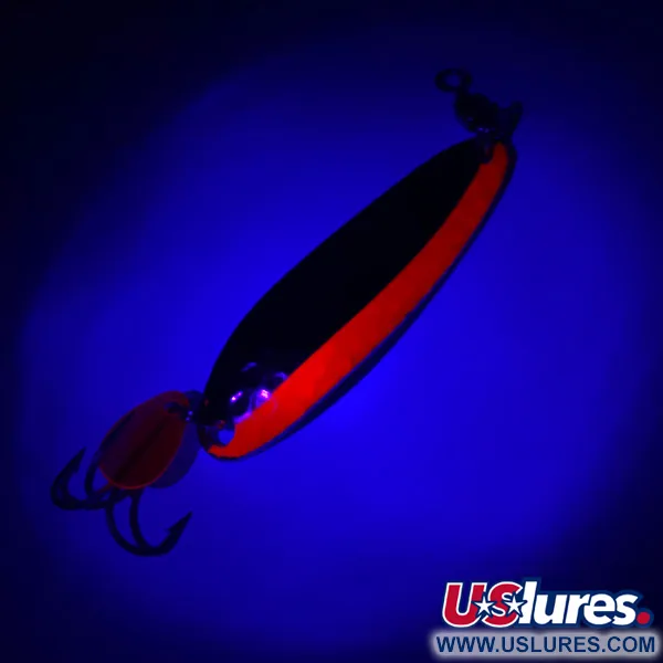 Luhr Jensen Krocodile DIE #3 UV (świeci w ultrafiolecie), nikiel młotkowany/czerwony, 10 g błystka wahadłowa #4472