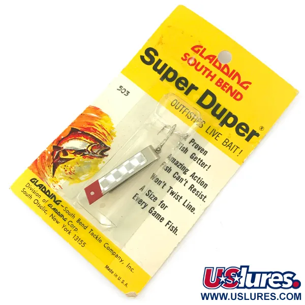 South Bend Super-Duper 503, nikiel/czerwony, 4,3 g błystka wahadłowa #4661