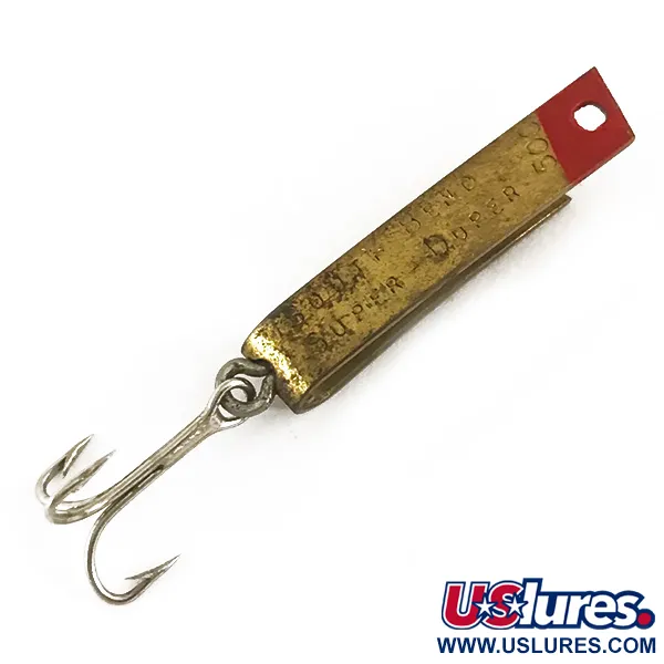 South Bend Super Duper 500, mosiądz/czerwony, 1,4 g błystka wahadłowa #4683