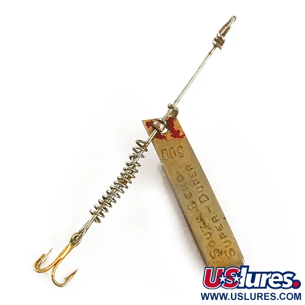 South Bend Super Duper 500, mosiądz/czerwony, 1,4 g błystka wahadłowa #4684