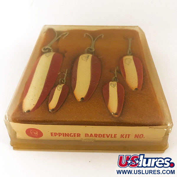 Eppinger Dardevle Kit, czerwony/biały/nikiel, 28 g błystka wahadłowa #4694