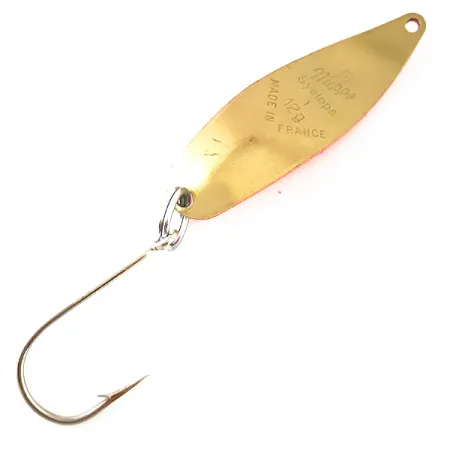 Mepps Syclops 1 UV (świeci w ultrafiolecie), różowy/mosiądz, 12 g błystka wahadłowa #4757