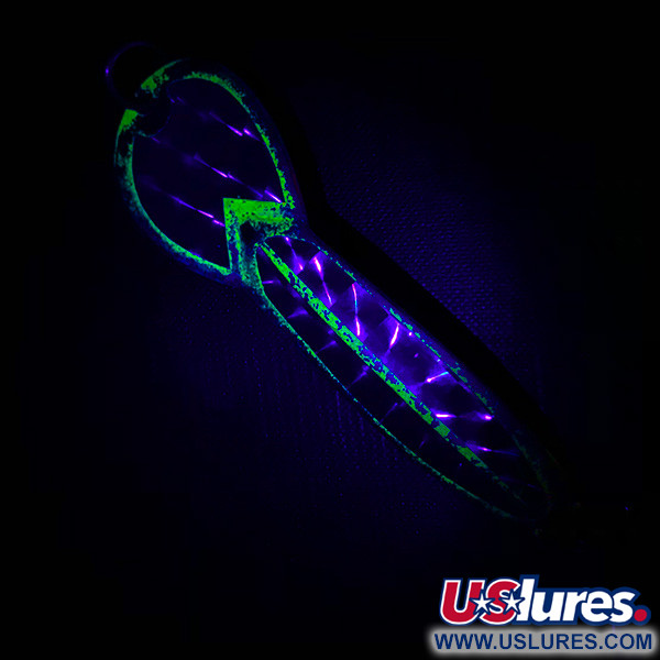 Glen Evans Loco 4 UV (świeci w ultrafiolecie), nikiel/żółty/hologram, 23 g błystka wahadłowa #4760