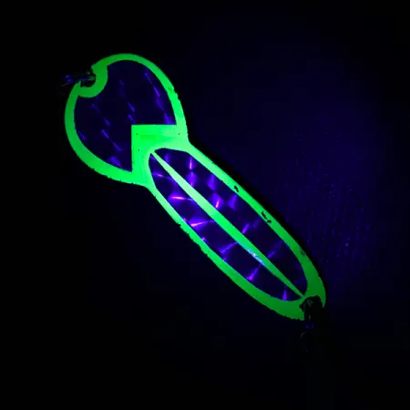 Loco 3 Glen Evans UV (świeci w ultrafiolecie), nikiel/żółty/UV - świeci w świetle ultrafioletowym, 17 g błystka wahadłowa #4761