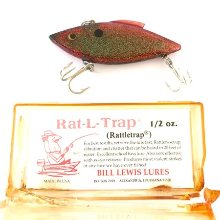 Bill Lewis Rat-L-Trap, czerwony z zielonym brokatem, 14 g wobler #4793