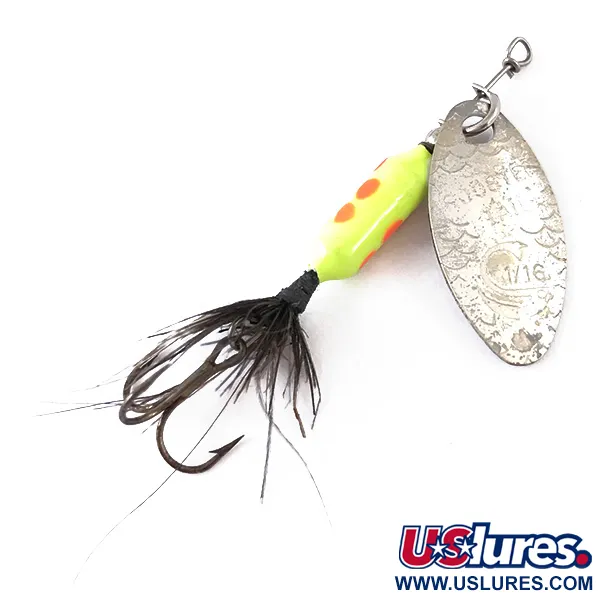 Yakima Bait Worden’s Original Rooster Tail UV (świeci w ultrafiolecie), nikiel/żółty, 2,6 g błystka obrotowa #4827