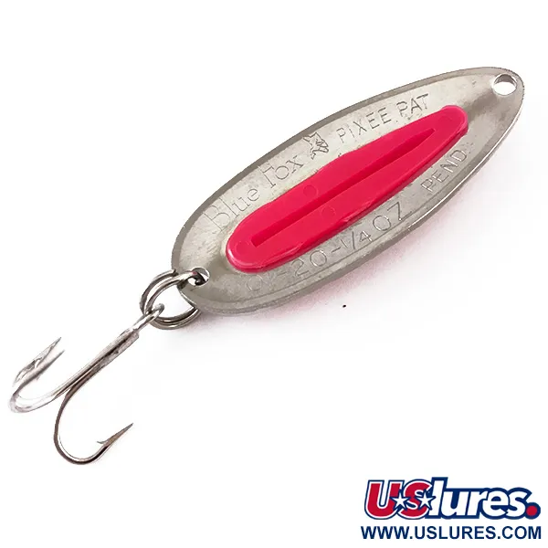  Blue Fox Pixee UV (świeci w ultrafiolecie), młotkowany nikiel/różowy, 7 g błystka wahadłowa #4841